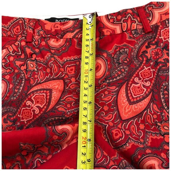 Body By Victoria’s Secret VS Orange Red Paisley Pants Slacks Size 6 Low-Rise - Picture 8 of 10